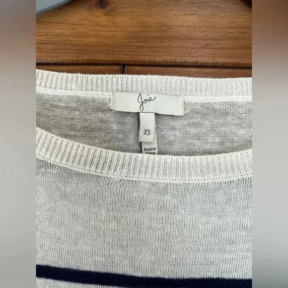 Joie 100% Linen Sweater Size XS- striped - Picture 4 of 7